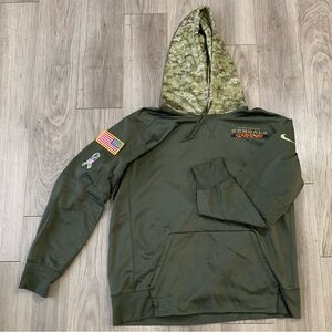 NIKE Cincinnati Bengals Salute to Service Hoodie, Green & Camo, XL